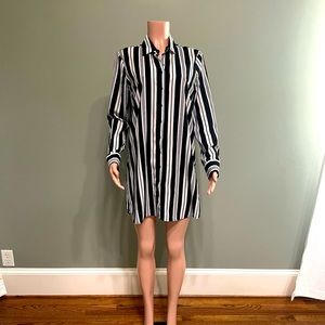 Pennywise Black & White Shirt Dress. Size L. New! Great Fit! 100% Polyester.